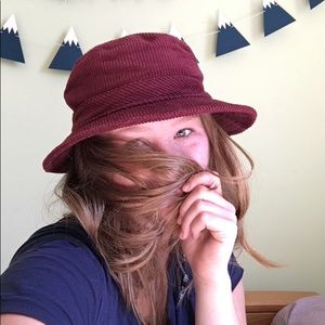 90’s Maroon Corduroy Bucket Hat
